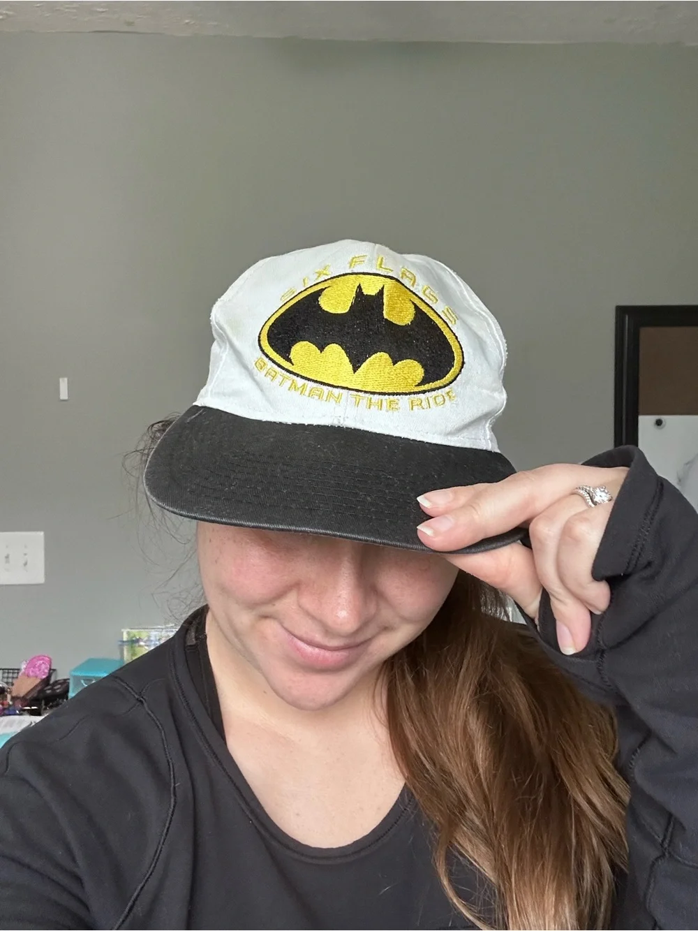 *Flawed* Six Flags | Batman The Ride Snapback Hat | Size Youth
